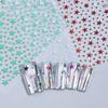 3D Y2K Dopamine Star Nail Stickers 3D Shiny Pink/Red/Green/Blue Five-Piont Stars Nail Decals 8*10cm Self-Adhesive Nail Decortion