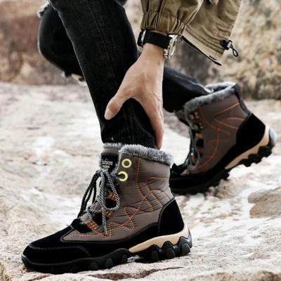 Fashion High Top Warm Cold Proof Men's Snow Boots New In Male Winter Shoes Outdoor Hiking Footwear Fashion Luxury Comfortable Anti Slip