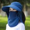Women's Wide Brim UV Protection Sun Hat with Face Shield for Outdoor Activities