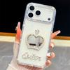 Handmade Sparkly Diamond Crown Mirror IMD Phone Case, Compatible with iPhone 13,iPhone 14,iPhone 15,iPhone 16,iPhone 17 Series