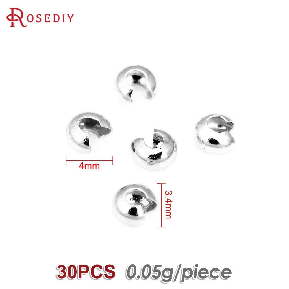 

3.2MM 4MM 5MM 6MM 18K Gold Color Brass Opening Beads Station Beads Clasps Beads Jewelry Making Supplies Diy Findings Accessories