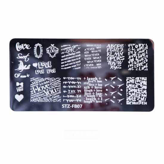 Letters Nail Stamping Plates Flower Pattern Nail Art Stamp Stencil Nail Art Tools Painting Nail
