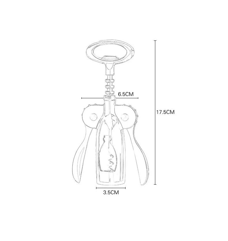 Kitchen Tools Beer Bottle Opener Gadget Wine Accessories Metal Wine Corkscrew Stainless Steel Waiter Bottle Beer Wine Opener