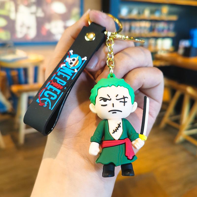 

One Piece Series Luffy Ace Zoro Keychain Cross-border Popular Claw Machine Prize Gift for Girls on Festivals Kawaii Cute