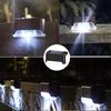 Outdoor Solar Step Lights Warm White LED Waterproof Stair Path Lighting for Garden Patio Fence Balcony Decoration Solar Power