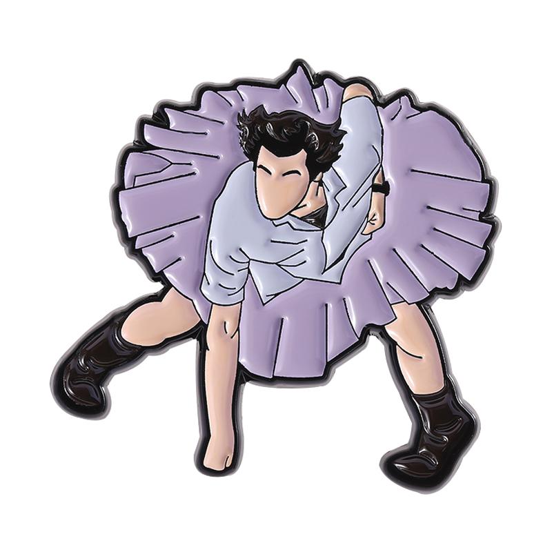 

Cartoon Character Enamel Pins Custom DOES POOP RING A BELL Brooches Lapel Badges Funny Jewelry Gift for Kids Friends