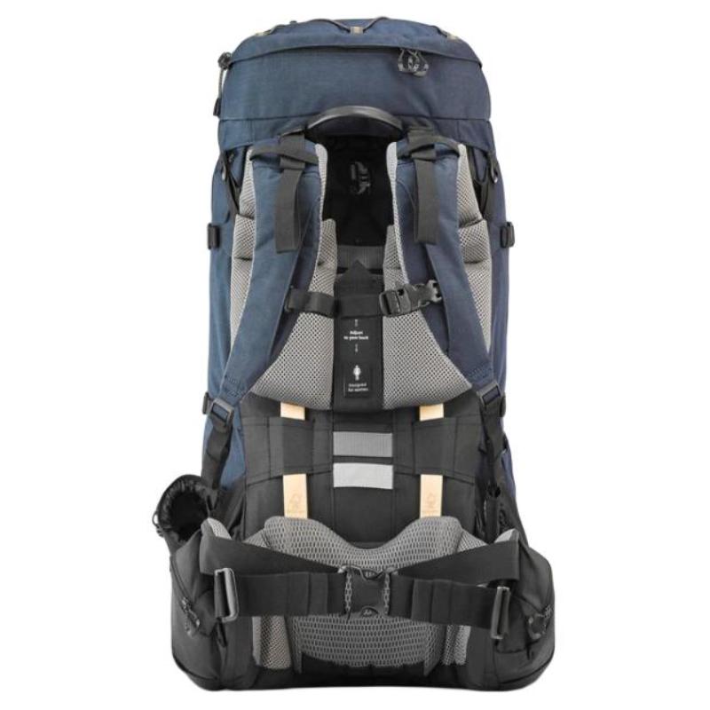 DECATHLON60L Durable and versatile hiking outdoor bag nylon carbon grey women's model