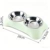 Durable Pet Stainless Steel Double Bowl Rust Resistant Cat Dog Food Water Dish for Small Medium Pets Home Use