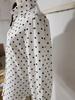 1116 Stile moda europeo e americano colletto a revers pois top ampio manica a lanterna camicia in chiffon camicia a maniche lunghe da donna