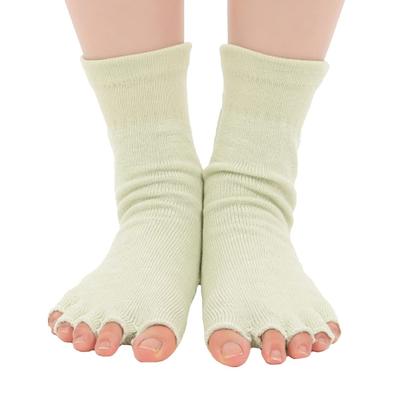 Seide und Hergestellt in Locker Elastische Sandale und Yoga Kalt SS16 Nummer Uguisu [Ashirakuda-san Socken] Damen Fünf-Zehen-Socken, Zehenlos, Baumwolle, Zehenlos,