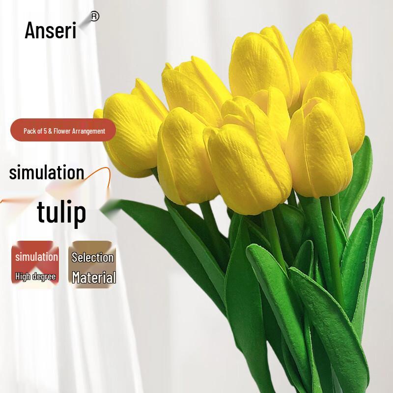 Anserui Realistic Artificial Tulip Bouquet