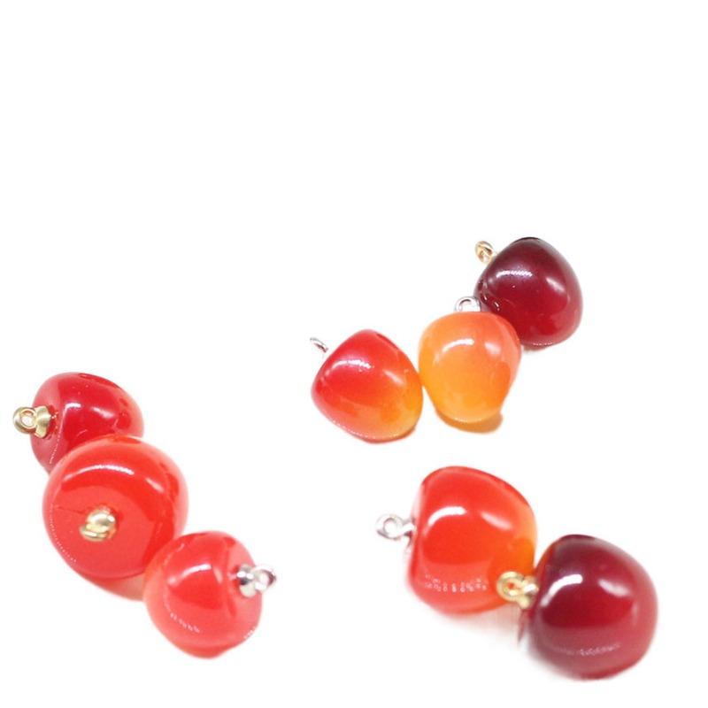 

15 мм Акриловые Бусины Вишня Вишня Подвеска Бусины Серьги Аксессуары для Волос DIY Аксессуары Аксессуары 1pcs фиолетовый