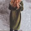 Autumn and winter new casual simple long sleeved button hooded sweater cardigan jacket for women 3530 EMA
