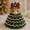 Handmade Birthday Gift Ideas Animal Xmas Tree Crochet Kit, Christmas DIY Cute Desktop Holiday Decorations Highland Cow Forest Craft Kit for Beginners,