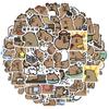 Cartoon-Capybara-Aufkleber mit 62 einzigartigen Designs Selbstklebende Abziehbilder Aufkleber für Kinder Erwachsene Scrapbooking-Projektbedarf
