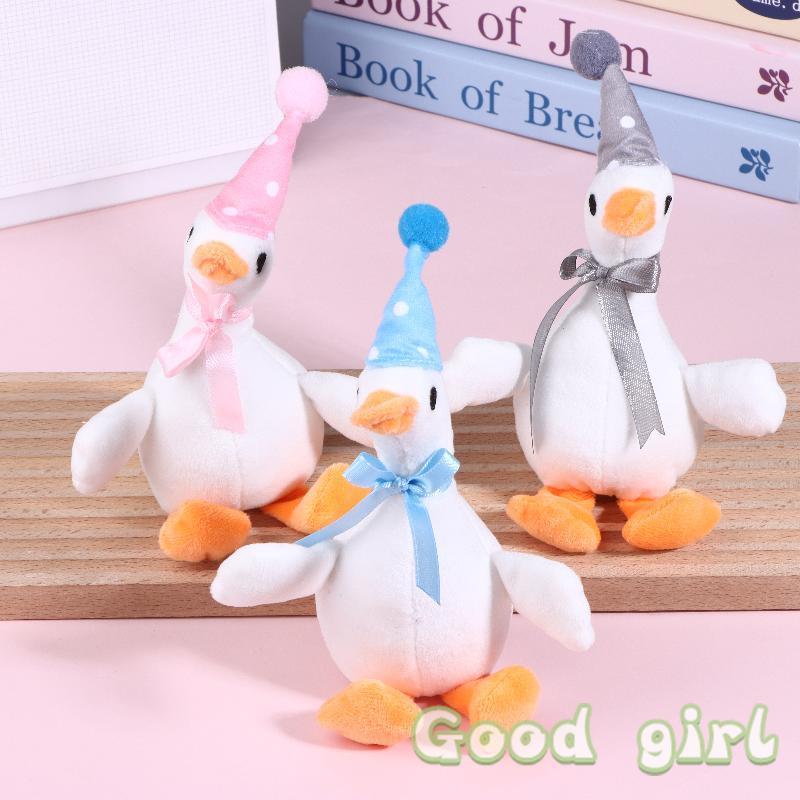 . 20Cm Goose Keychain Plush Pendant Fluffy White Stuffed Toy Cute Animal Bag Car Hanging Gift For Kids And Adults