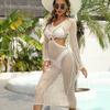 Sexy Beach Cut-out Dress Beach Skirt Seaside Vacation Sexy Hollow Out Backless Dress Women