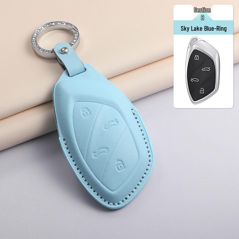 Tri-color Key Cover for Roewe i5, RX5 MAX, RX3, MG HS, MG 5, i6 Max in PU Leather.