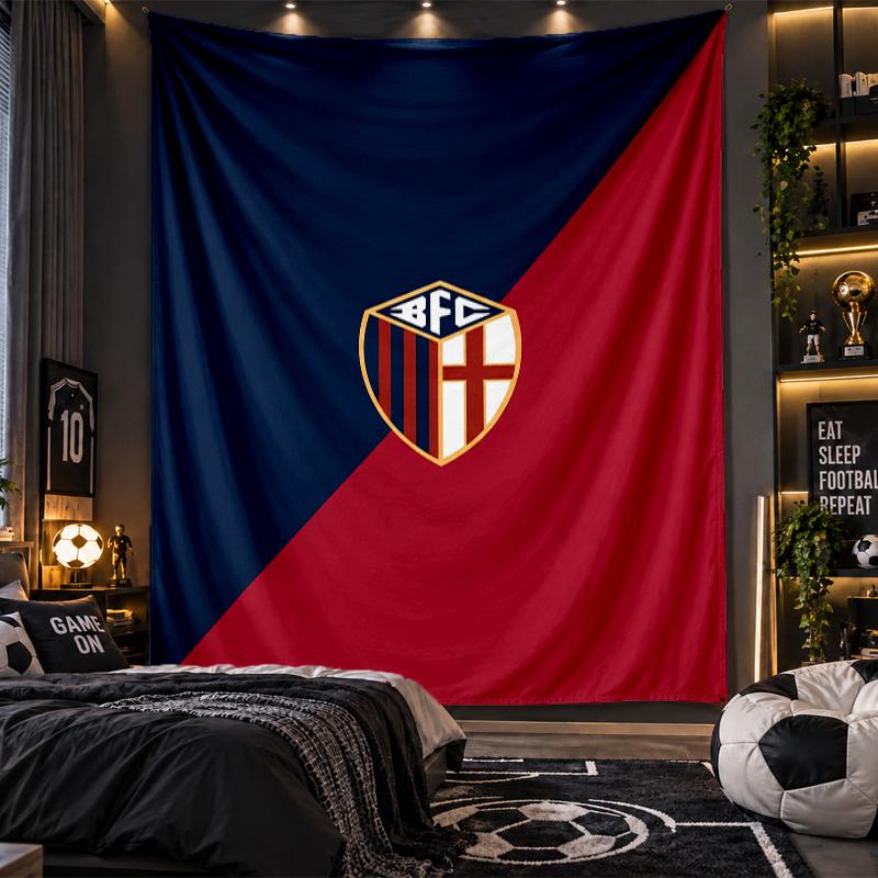 Wall Hanging Tapestry Bologna FC Print Cloth for Living Room Bedroom Home Decor