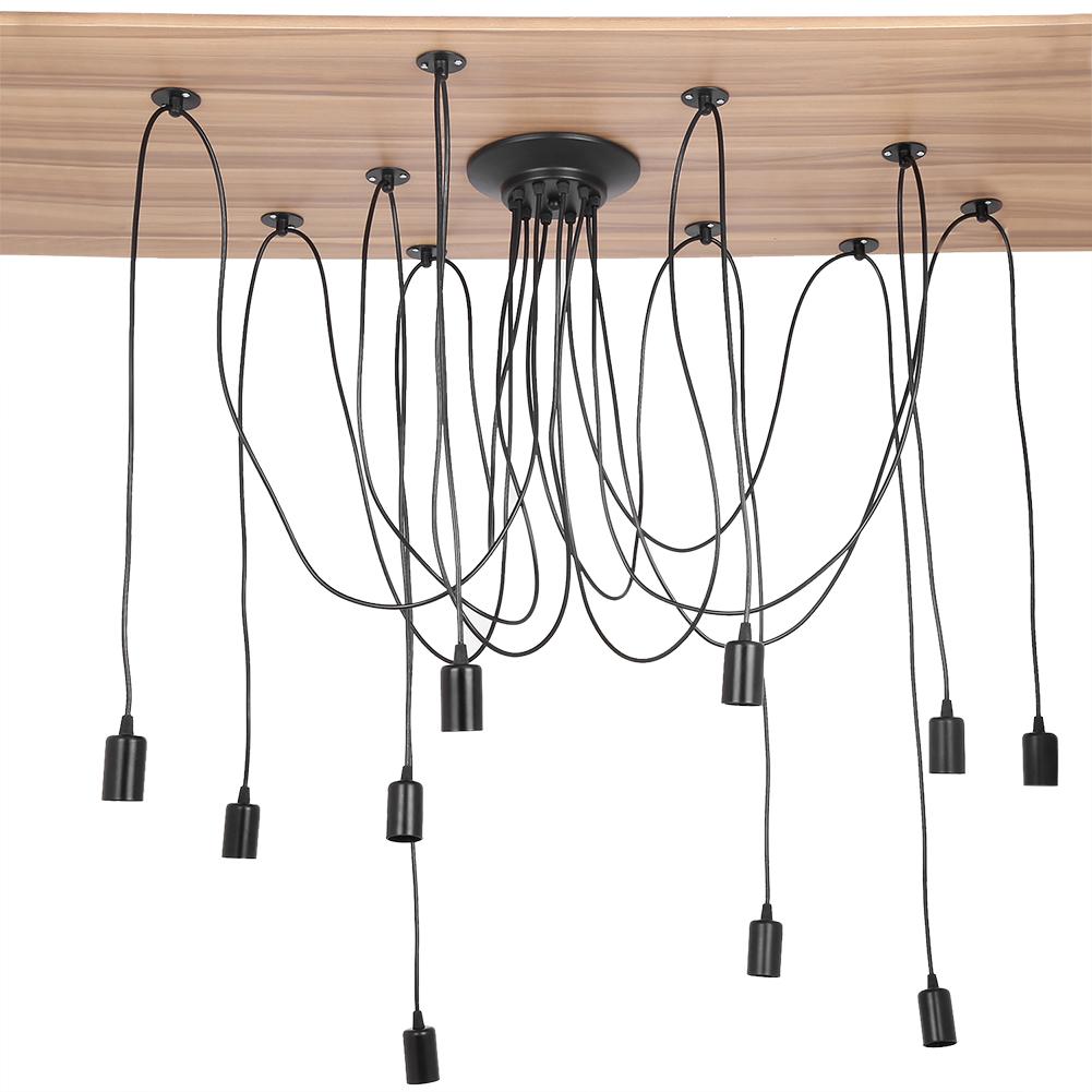 10 Head Industrial Vintage Style Pendant Light Holder Ceiling Lamp Hanger Fixtures