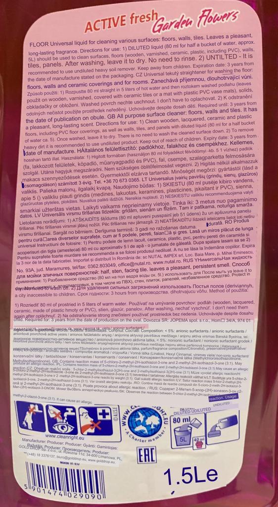 Universal Floral Floor Cleaner 1.5l