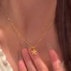 American Starfish Pendant Necklace - Crushed Ice Summer Bling, Retro Niche Style for Women