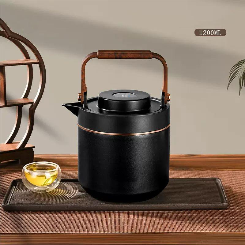 316 Stainless Steel Tea Stewing Pot with Lifting Handle - Temperature Control & Water Separation