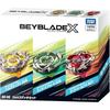 Takara Tomy Beyblade X BX-08 3-on-3 Deck Set with Battle Tops and Launchers