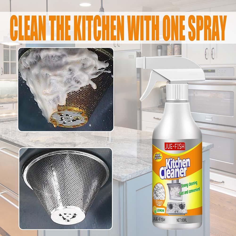 60ml Grease Cleaner Household Cleaning Tools Multipurpose Foam Cleaner Spray Stain Remover Kitchen Accessories for Grills Ovens