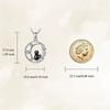 Charm Female Cat Moon Animal Pendant Necklace Vintage Silver Color Wedding  For Women
