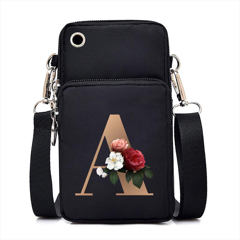 

Alphabet letter printing oblique span small bag multifunctional portable casual mobile phone bag No specification