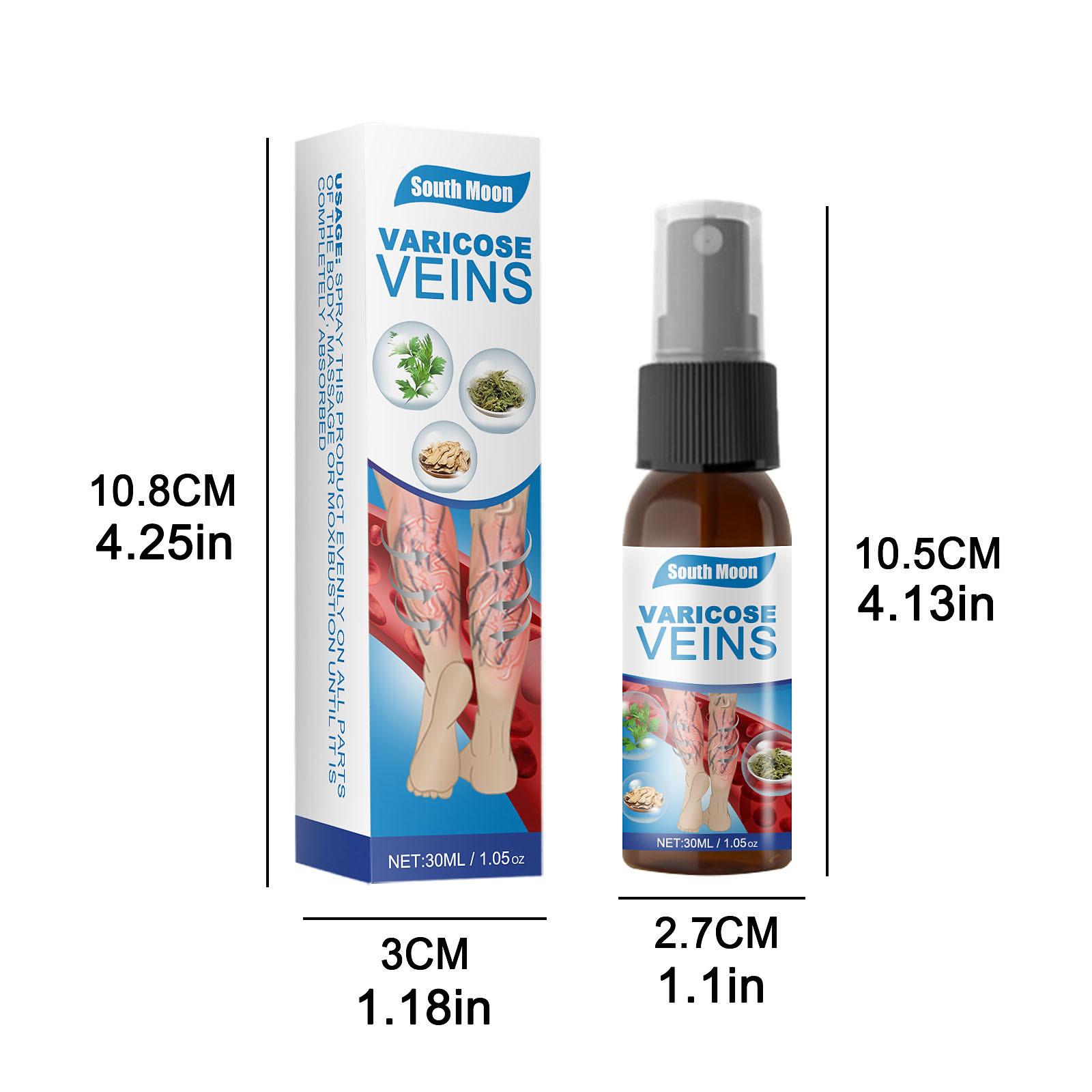 Vein Varicose Veins Spray, Vein Varicose Veins Soothing Spray For Legs, Varicose Veins Removal 30ml чёрный