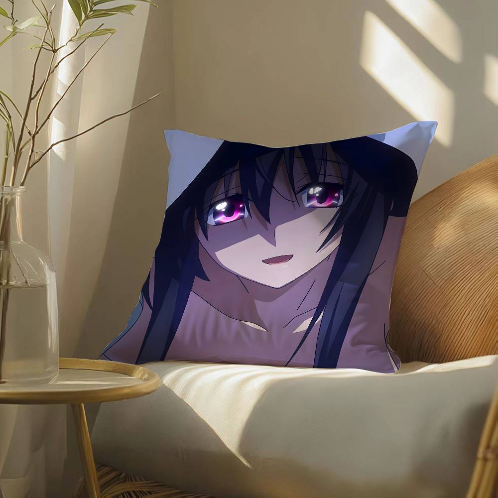 Anime Cartoon High School DxD-Beautiful Pillow Case Silky Elegant Comfort Sofa Bed  Invisible Zipper Beach Pillowcase
