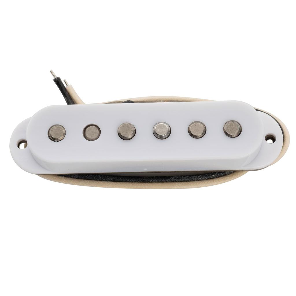 Musiclily Pro Staggered Alnico 5 Single Coil Bridge Pickup for Stratocaster Electric White ST-FAT50S Guitars,