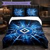 Set Biancheria da Letto Calcio Hamburger SV 3 Pezzi Morbido Copripiumino con Federe Set Decorazione Camera da Letto per la Casa