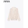 Zaprha 2025 New Arrival French Style Loose Plaid Bow Tie Stripes Long Sleeves V-neck Shirt Women's 5029082