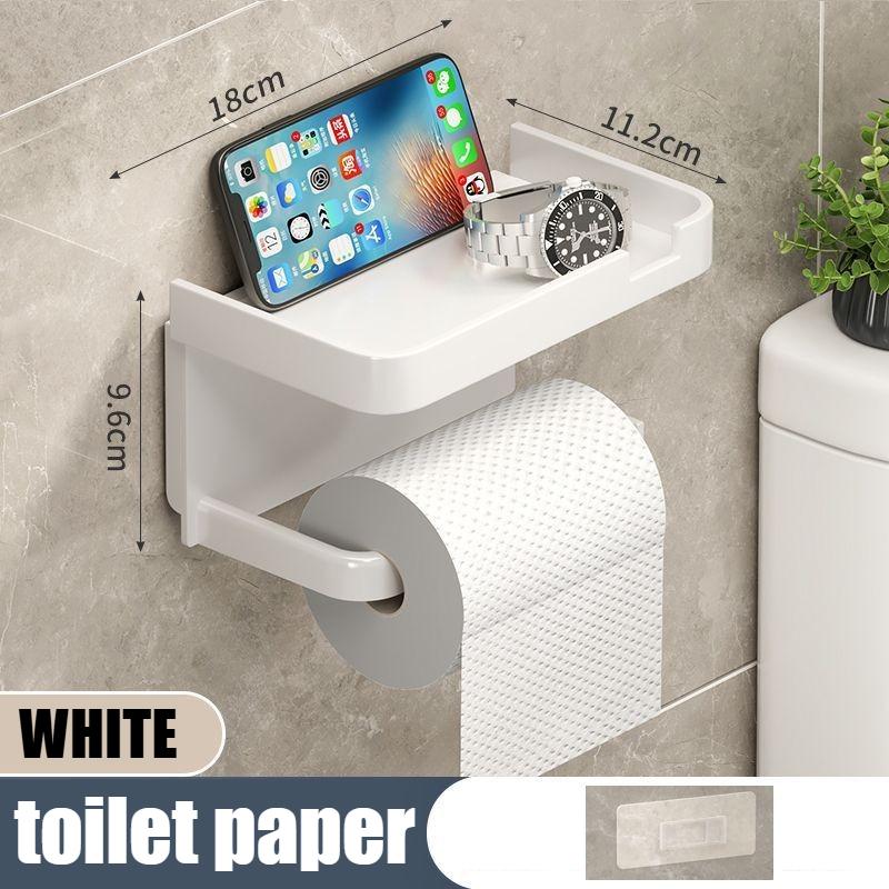 Toilet Paper Holder Plastic Storage Rack Kitchen Towel Placement Of Seasoning Bottles Bathroom Wall Roll Of Paper Phone Storage