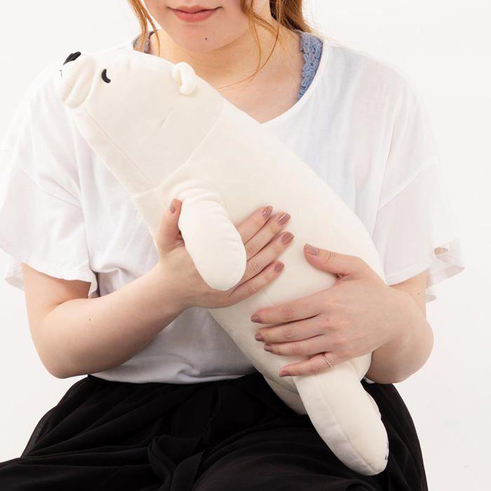 Peluche nemu nemu - shiro l'ours polaire - 51 cm - trousselier - blanc - beige - enfant - intérieur