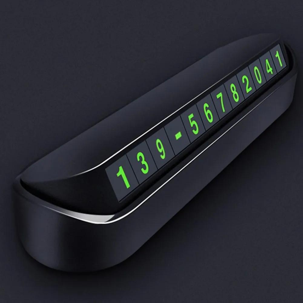 Car Temporary Parking Phone Number Card Plate With Magnetic Stickers And Easy Number Change Press Button For Privacy
