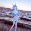 Milky Time Hololive Usada Pekora Cosplay VTuber Check Swimsuit Outfit (M)