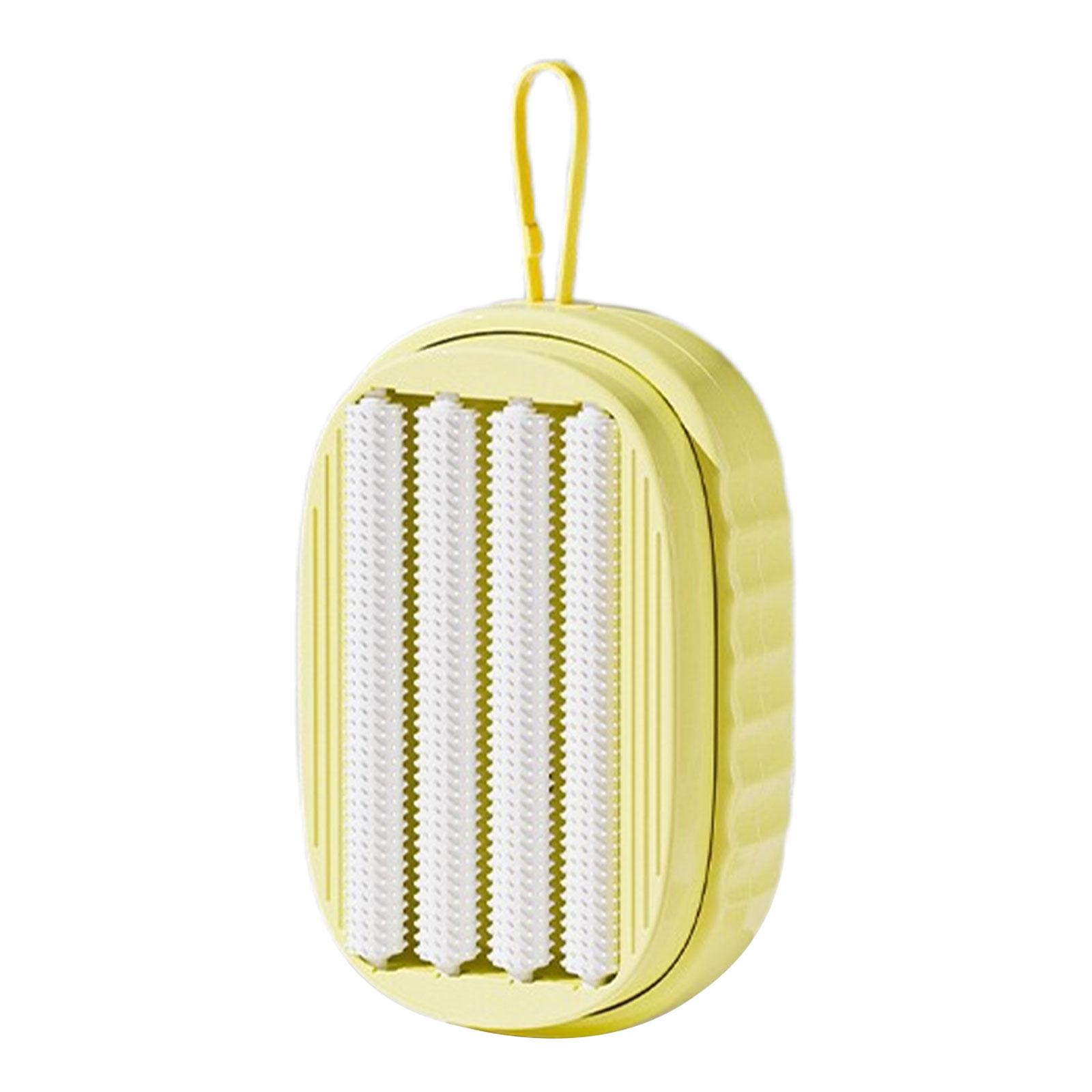 

Многофункциональная мыльница для ванной комнаты, роликовая щетка, держатель для мыла, коробка для слива мыла для стирки, нескользящий вспениватель жёлтый