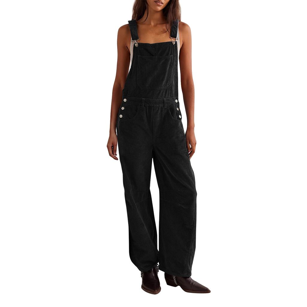 Spring and Autumn Corduroy Overalls Overalls Women's Fashion Loose Connection Body Pants Women