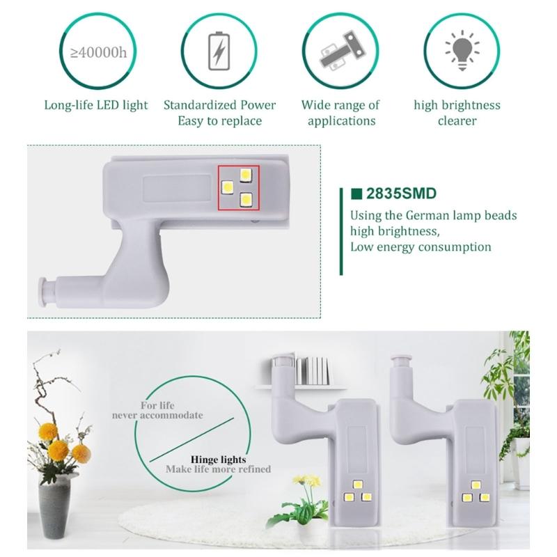 Soft Glow Closet Lighting with Automatic Sensor Waterproof ABS Texture Suitable for Kitchen Bathroom Cabinets Use