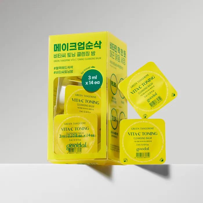 Goodal Green Tangerine Vita C Toning Cleansing Balm Travel Kit [14 Pieces]