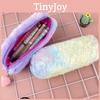 Pen Case Color Key Chain Plush Pencil Case Storage Bag Decoration Kids Gift