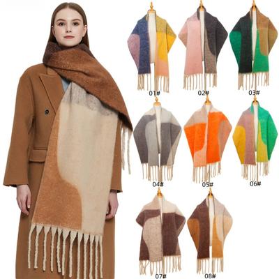 Fashion Autumn and Winter New Scarf Thickened Warm Windproof Wrap Around The Neck Shawl Women's Trend All-matching Scarf