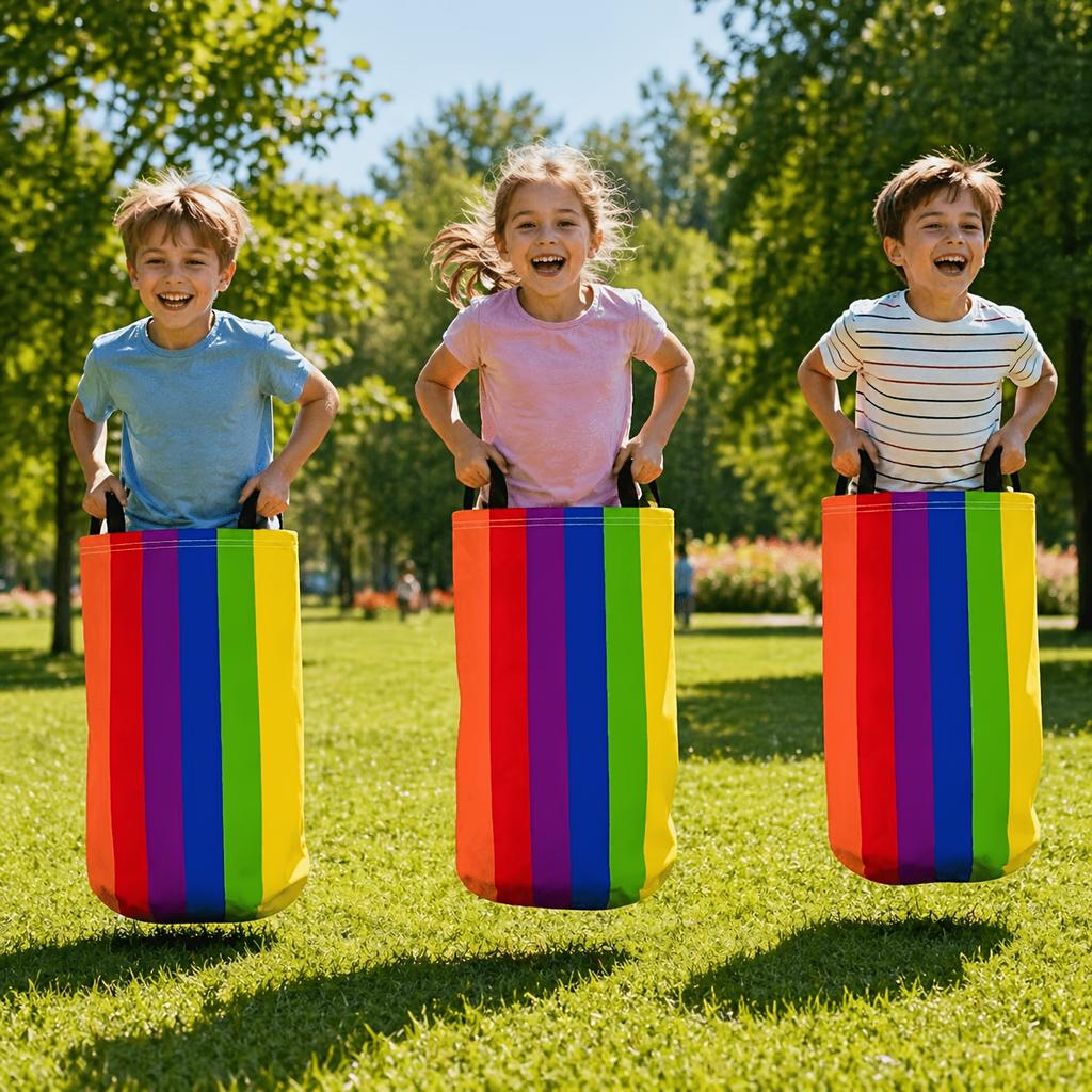 2/4 Stück Strapazierfähige Leinwand Känguru Sprungbeutel Sackrennen Beutel Für Ostern Halloween Outdoor Familienparty Spiele