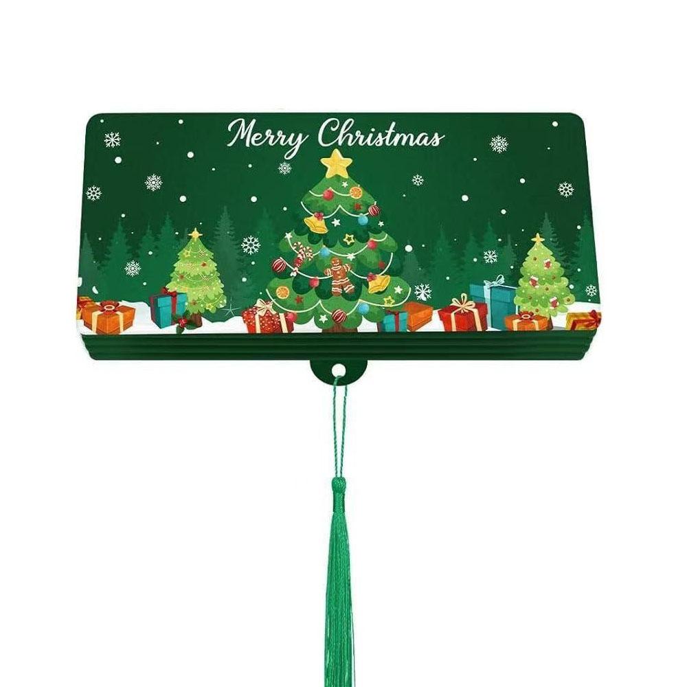 New Santa Claus Christmas Cash Gift Envelope Christmas Tree with 10 Slots Folding Banknote Card Christmas Red Envelope