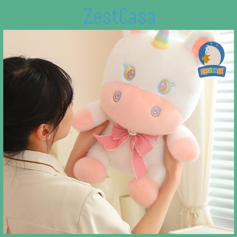 Tie Bow Unicorn Animal Bow Stuffed Doll Toy Pillow Cushion Ornaments Gift