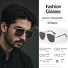 New In Retro Sunglasses For Men Double Beam Metal Glasses Square Frame Workplace Light Luxury Accessories Men'S Glasses